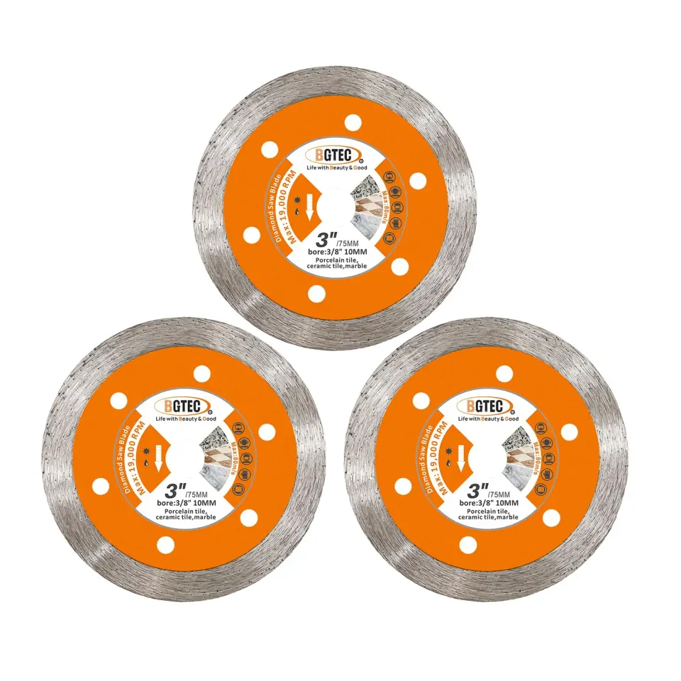 BGTEC Disco Diamantato 75 mm Ceramica 3 Pezzi