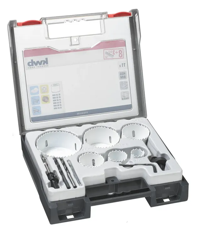 KWB 598250 set seghe a tazza 8 pezzi HSS cobalto