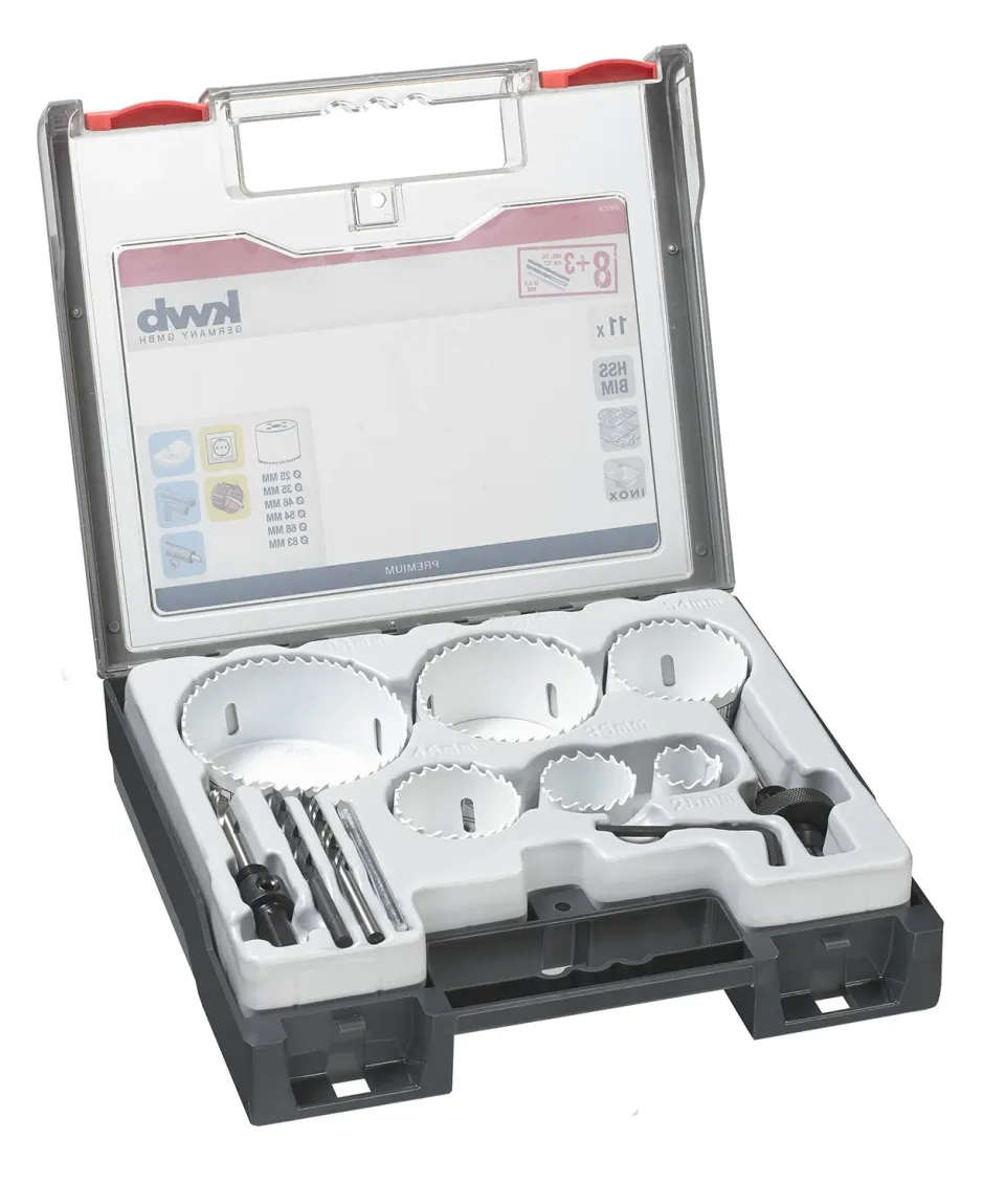 KWB 598250 set seghe a tazza 8 pezzi HSS cobalto