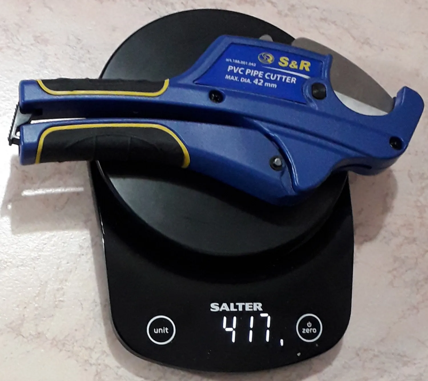 S&R tagliatubi PVC 42 mm a cricchetto con 2 lame inox