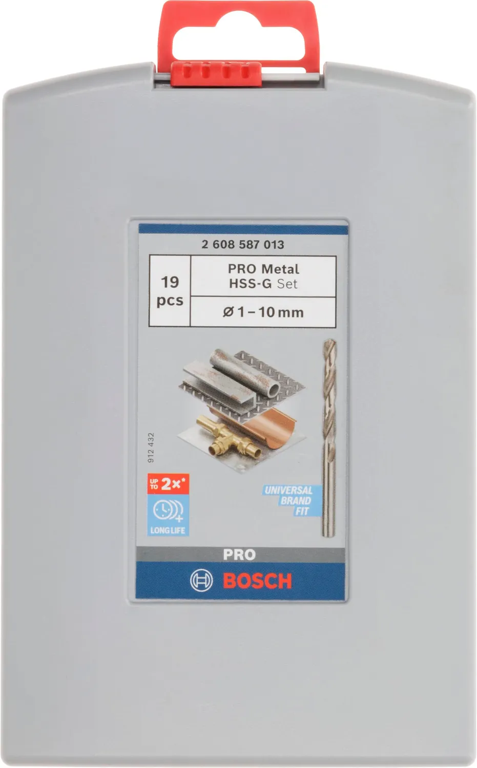 Bosch ProBox punte metallo HSS-G 1-10 mm 19 pezzi