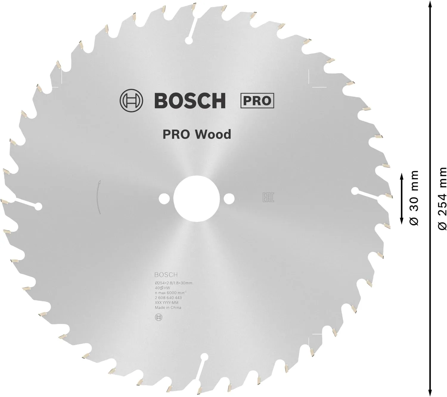Bosch Optiline lama circolare legno 254x30 mm