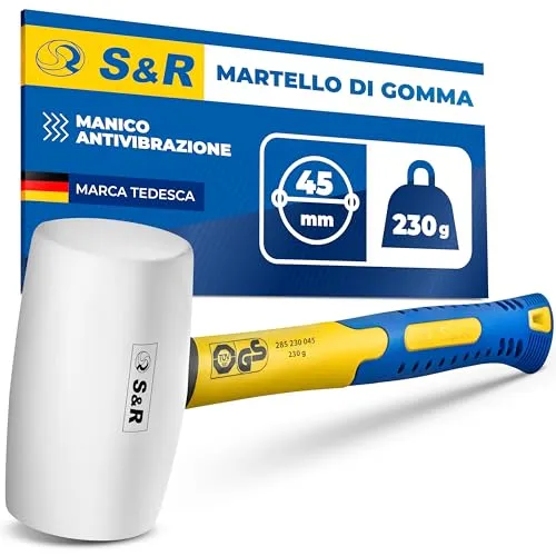 S&R martello gomma bianco 230 g 45 mm antitraccia