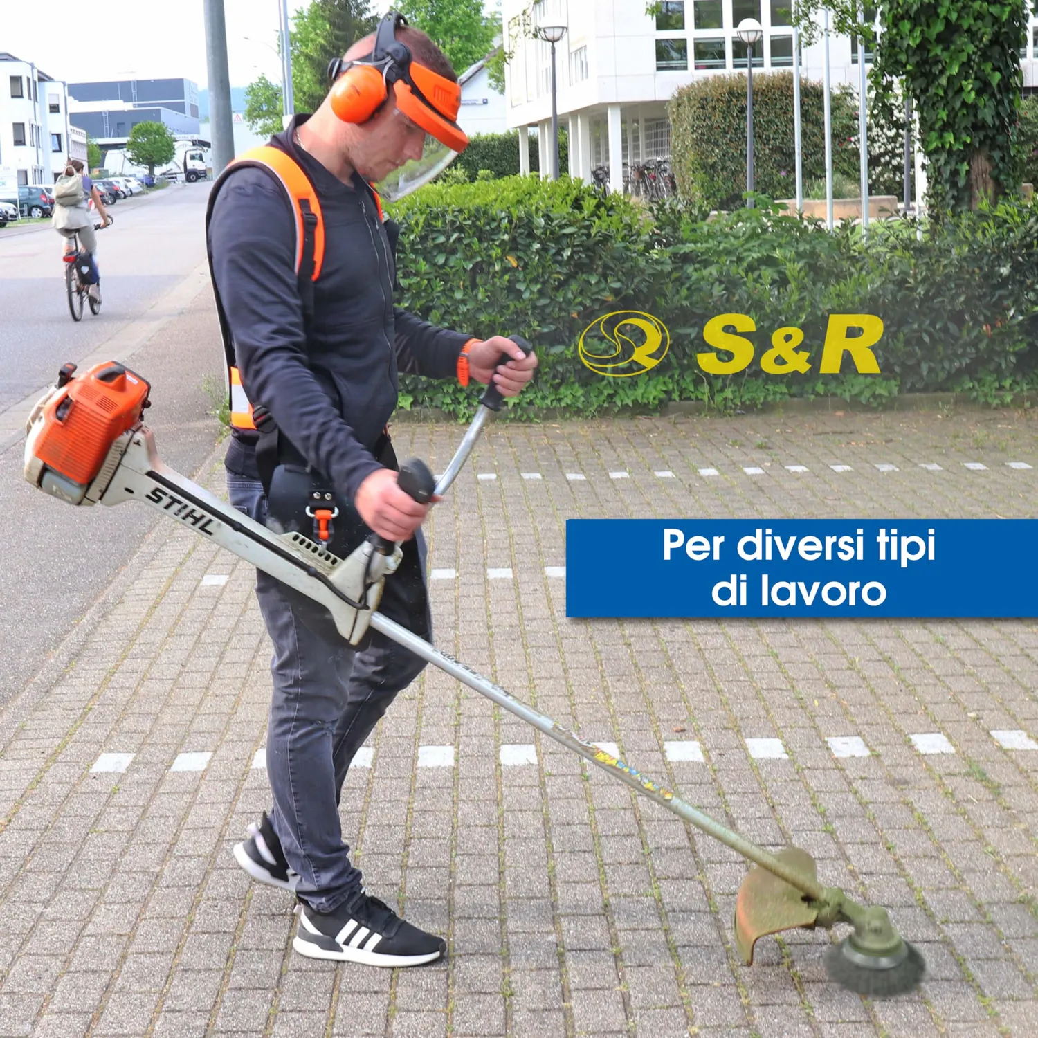 S&R spazzola decespugliatore acciaio 200 mm foro 25,4 mm