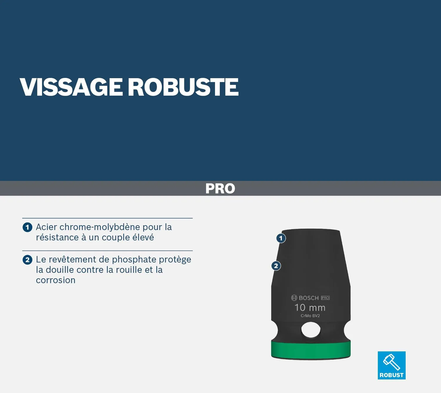 Bosch PRO Impact bussola 10 mm attacco 1/2"