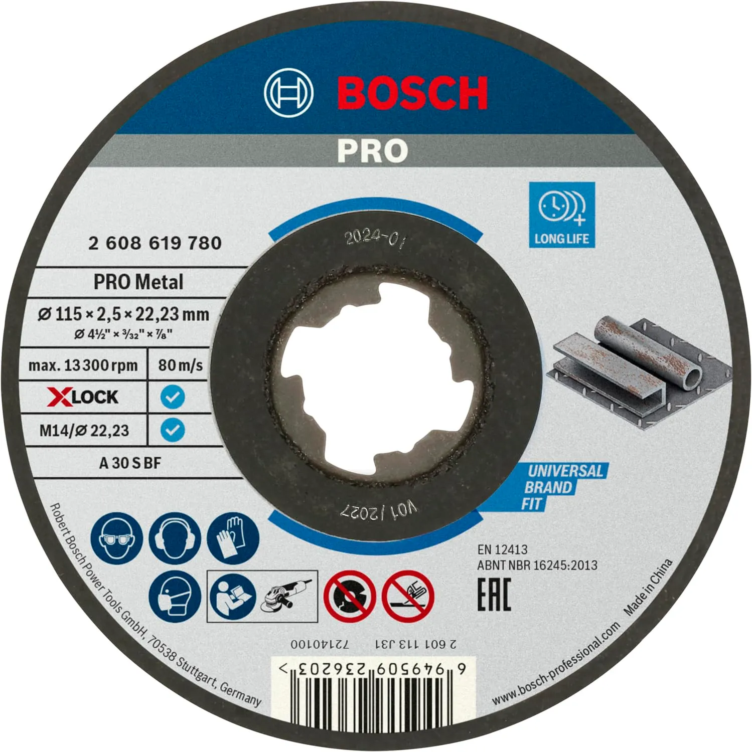 Bosch Expert PRO Metal mola da taglio 125 mm metallo