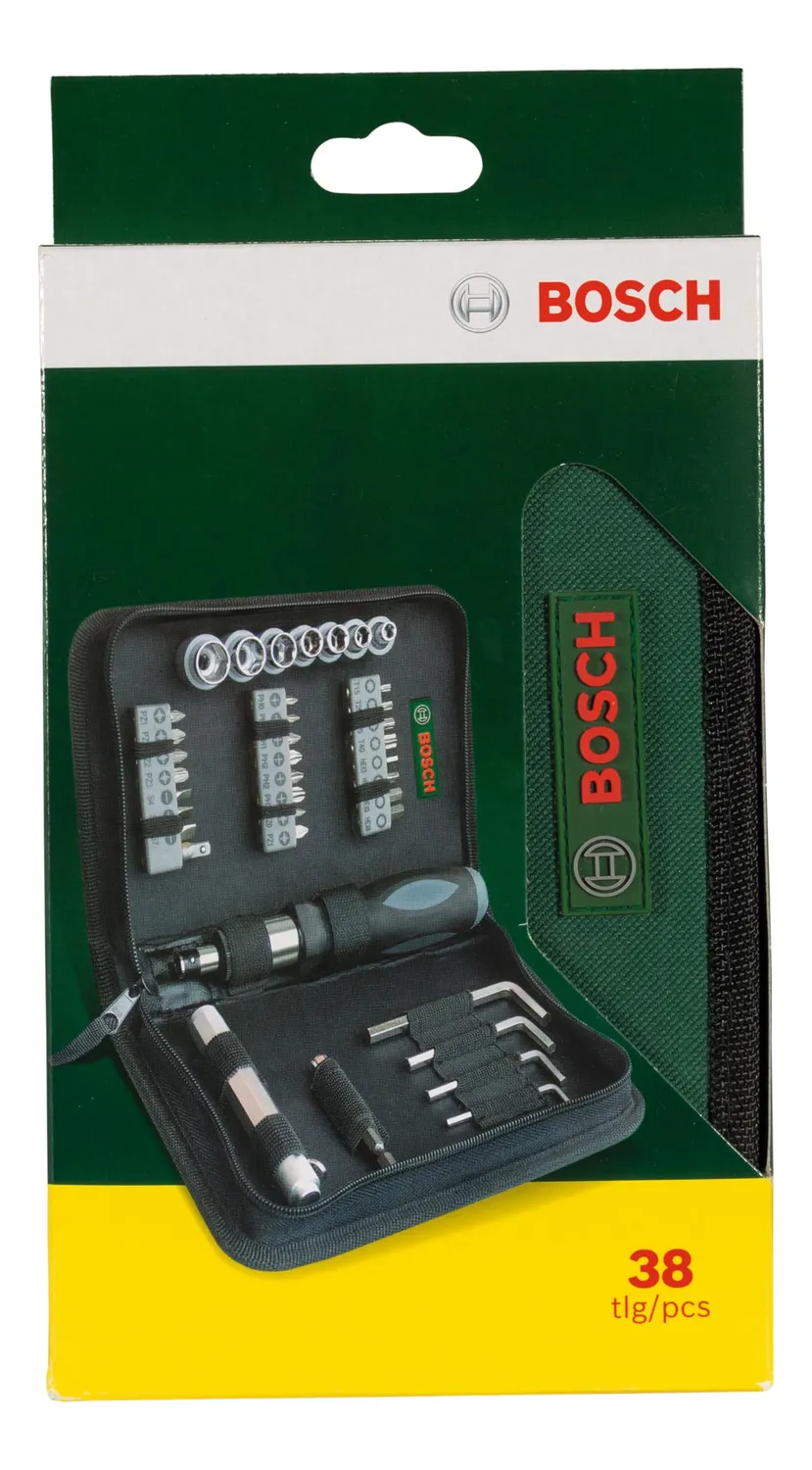Bosch Astuccio Avvitamento 38 pezzi con Cricchetto