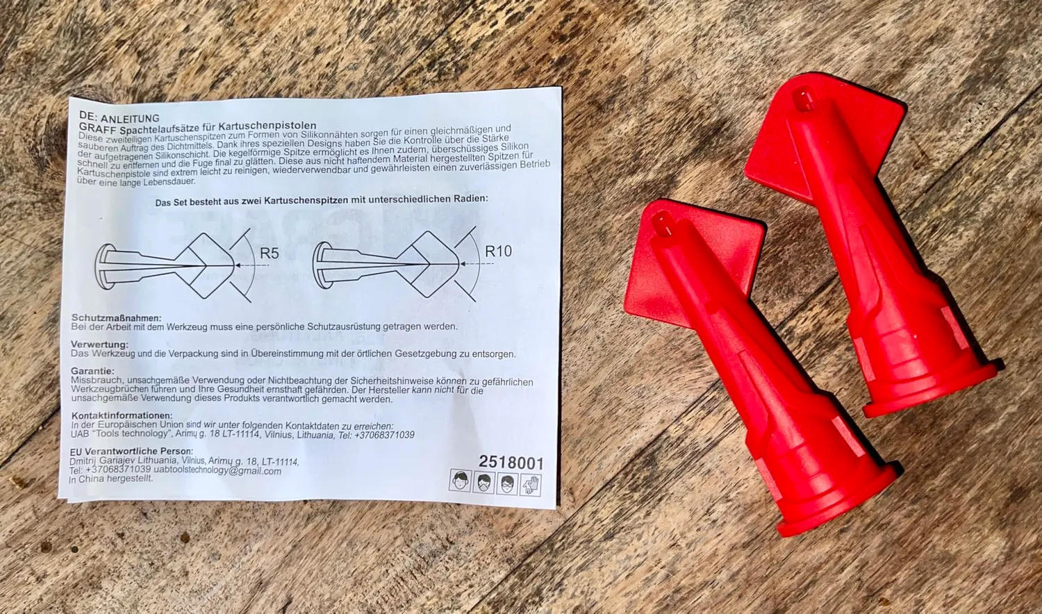 Graff set beccucci silicone R5 R10 lisciatore fughe 2 in 1
