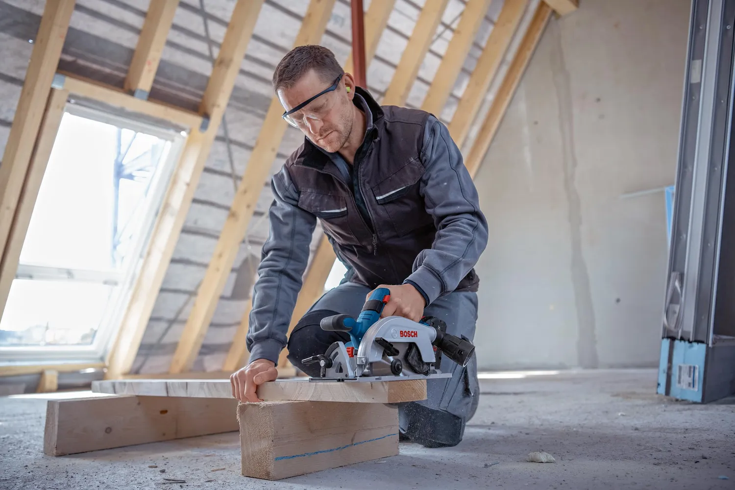 Bosch Expert guida parallela GKS 18V-57-2L seghe circolari