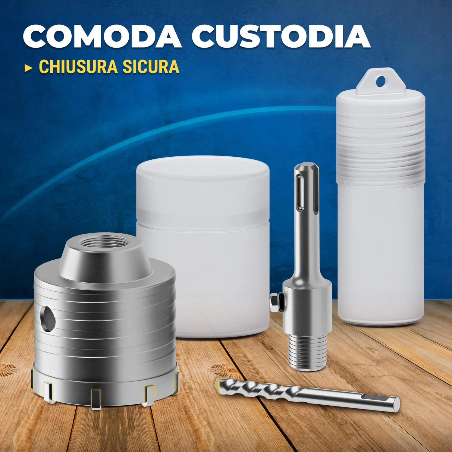 S&R fresa a tazza carotatrice muro 68 mm SDS-Plus grigia