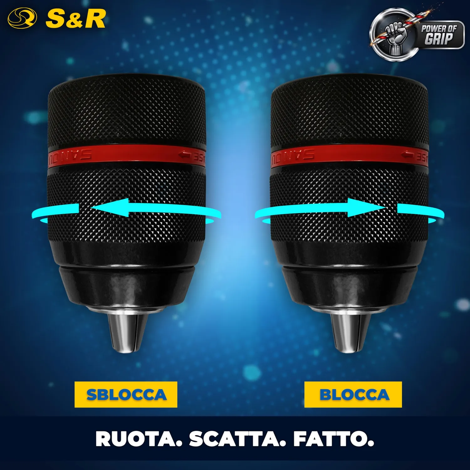 S&R Mandrino Autoserrante 1.5-13 mm SDS-Plus 1/4"