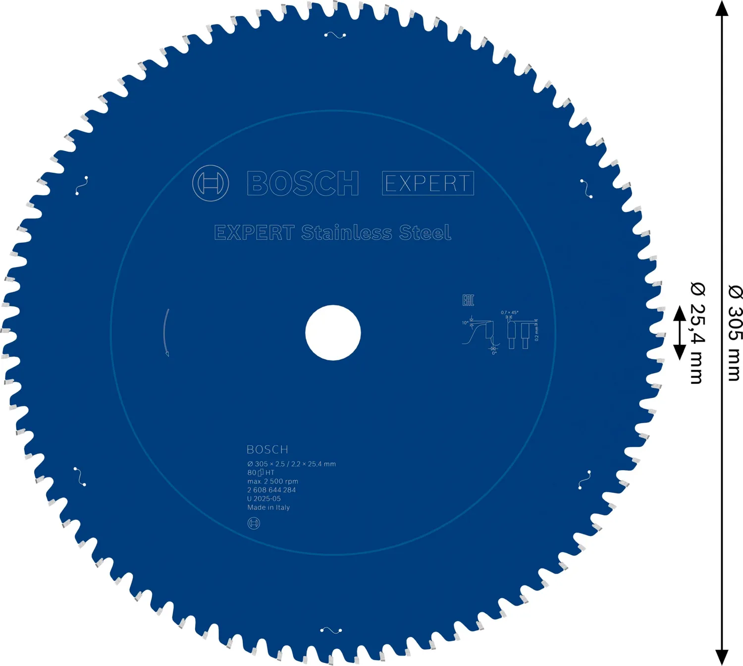 Bosch Expert lama circolare 305 mm 80 denti inox