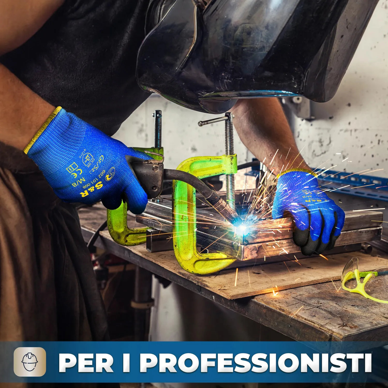 S&R Guanti Lavoro PU 12 Paia XL 10 Leggeri