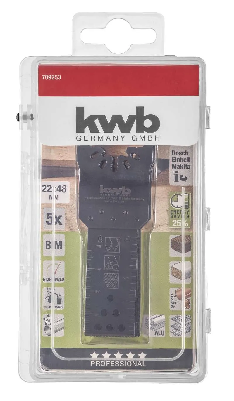 KWB AKKU-TOP Lame multitool 5 pz 22 mm bimetalliche