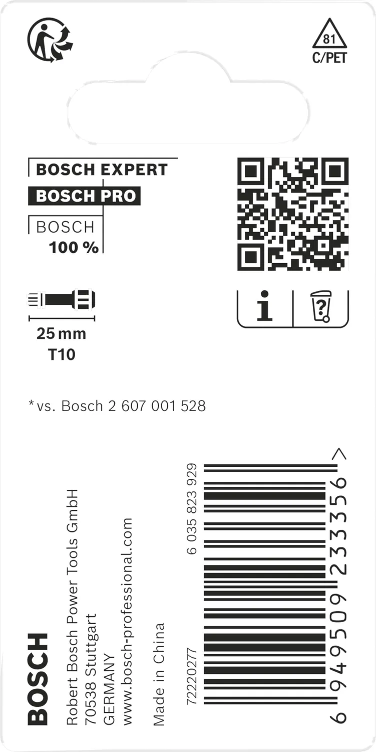 Bosch Expert Bit Impact Control PH 50 mm Codolo Esagonale Set 3pz