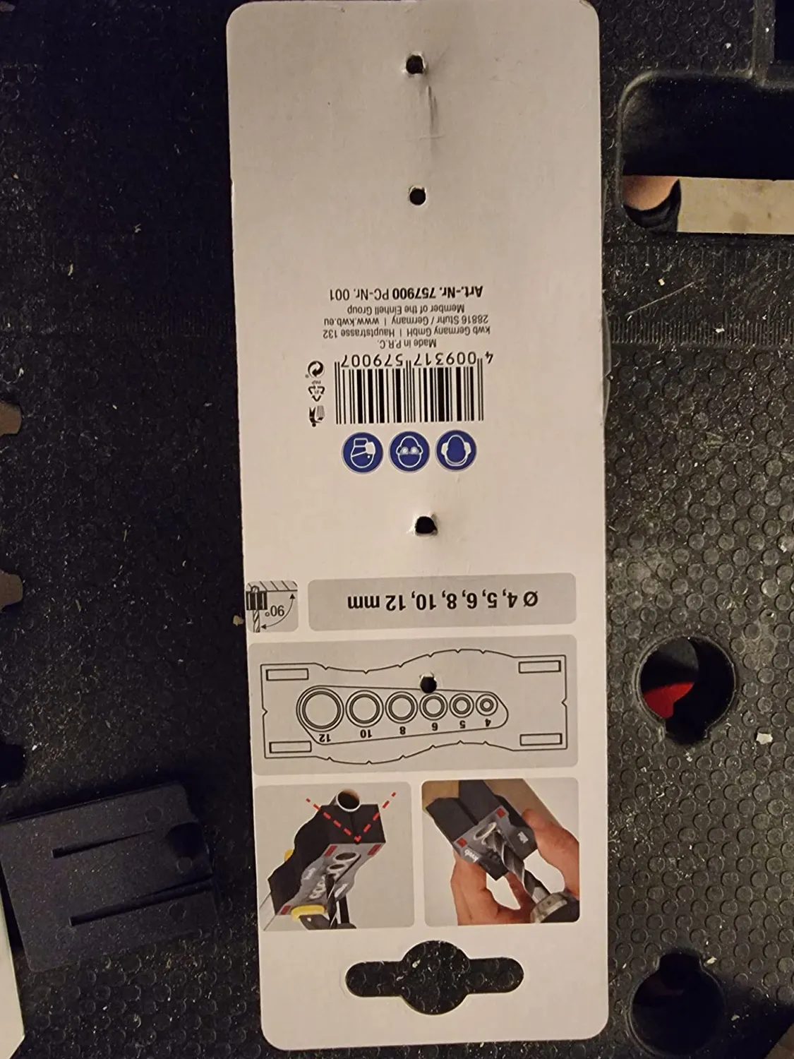 KWB 757900 guida foratura 4-12 mm fori a 90°