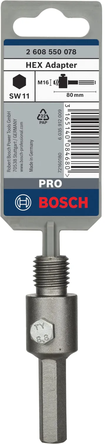 Bosch Expert PRO Hex Adattatore M16 80 mm per seghe a tazza