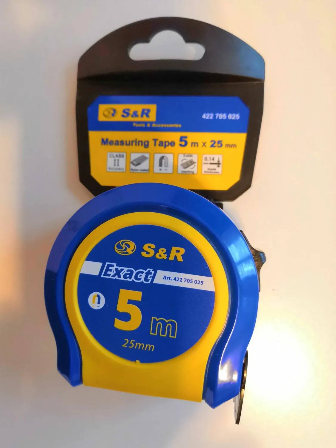 S&R metro a nastro 5 m magnetico mm/pollici autobloccante