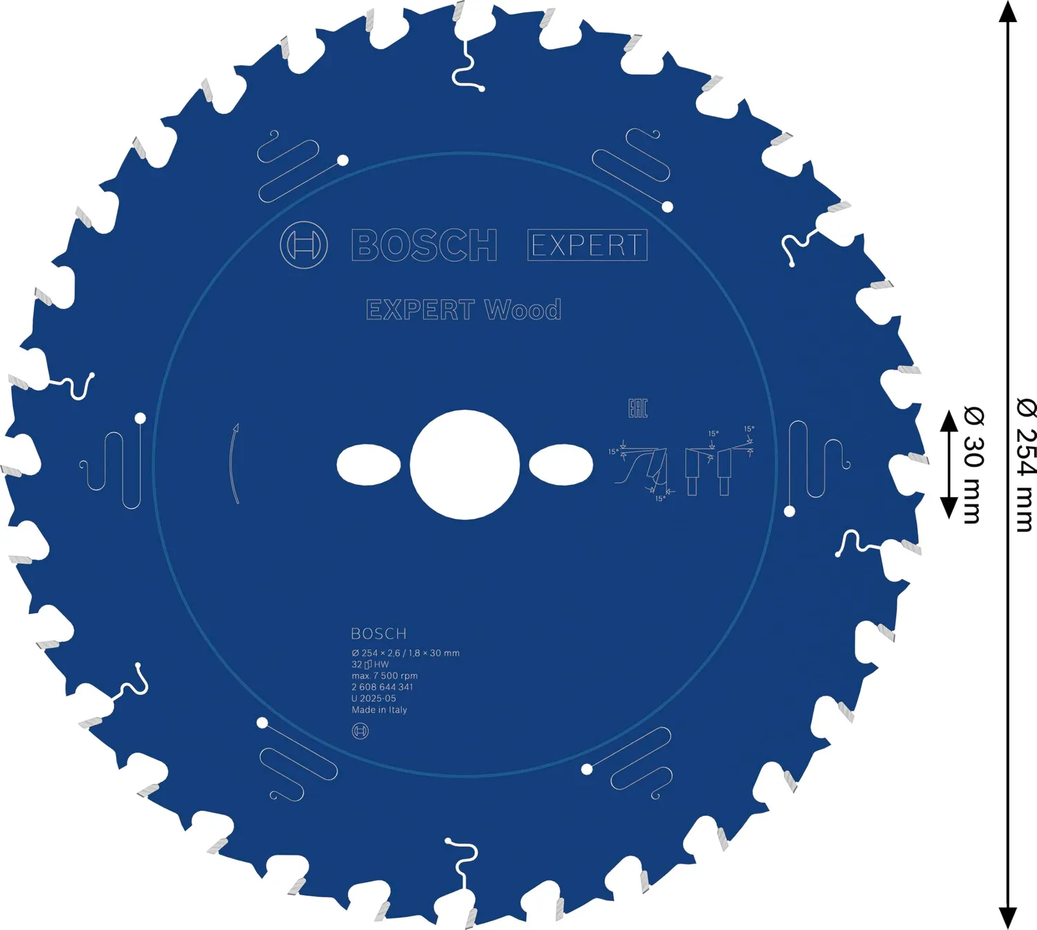 Bosch Expert lama circolare legno 254 mm per seghe da banco