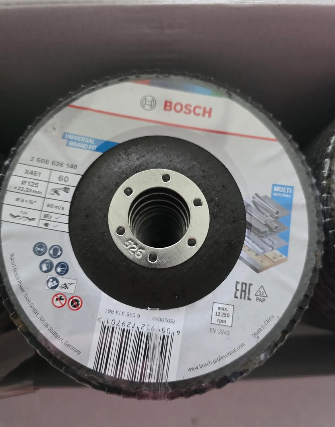 Bosch Expert X451 dischi lamellari 125 mm set 60 pezzi grana assortita