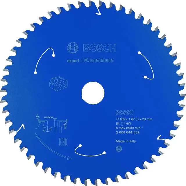 Bosch Expert for Aluminium lama circolare 165x20 54 denti