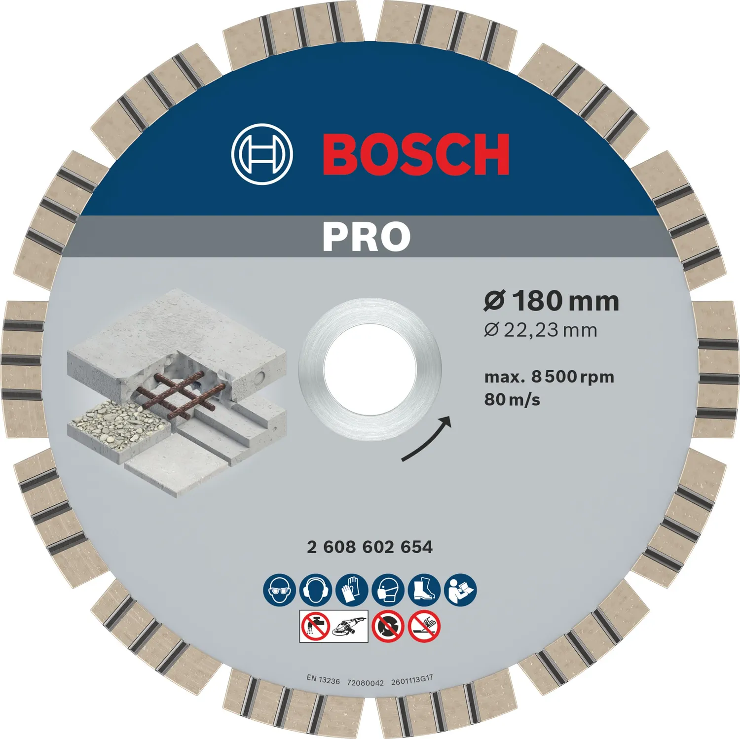 Bosch Expert PRO Concrete Disco Diamantato 230mm Cemento
