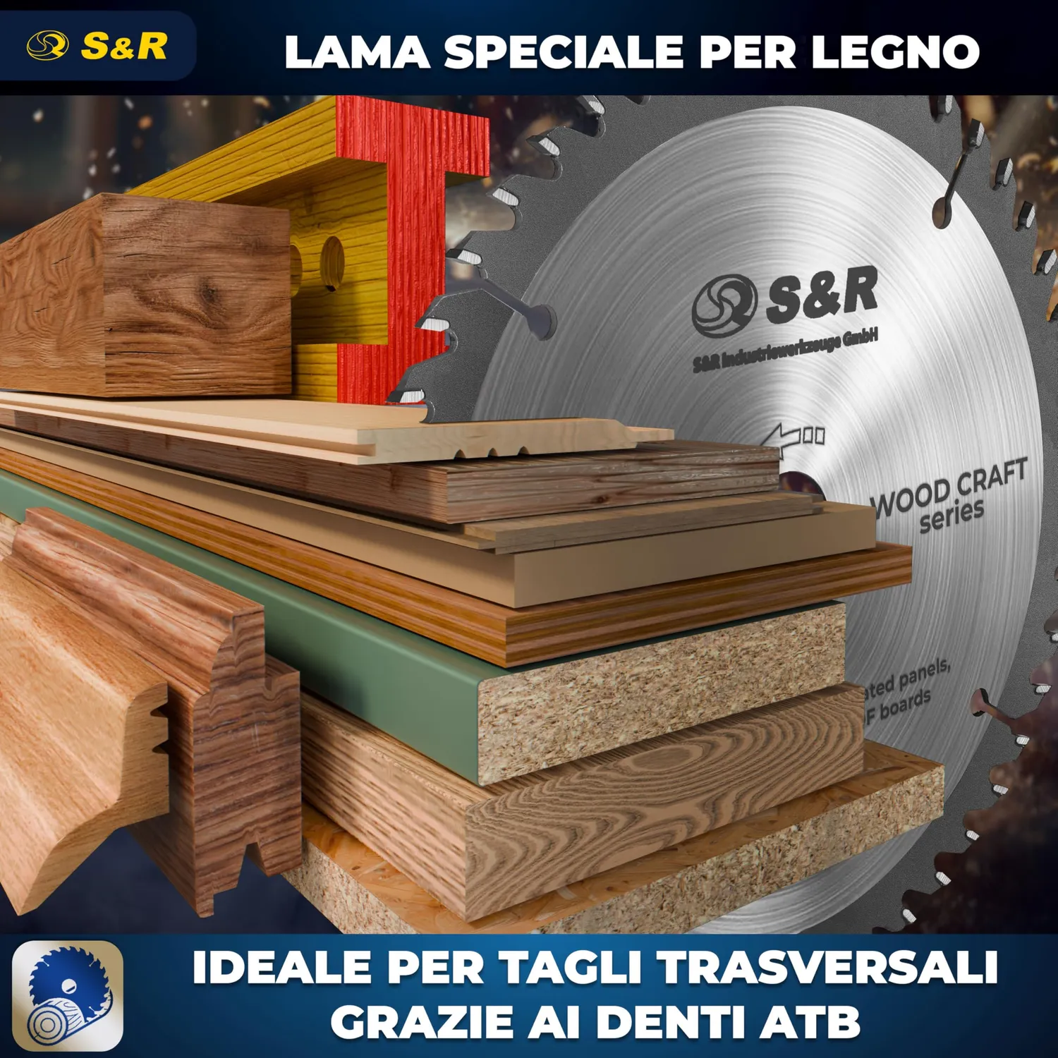 S&R Meister Wood 160x20 lama circolare legno 48 denti taglio fine