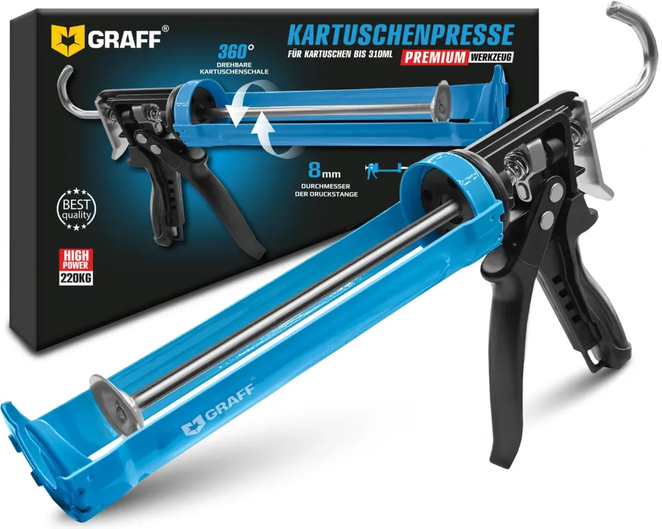 Graff pistola silicone 310 ml 24:1 manico alluminio cartucce
