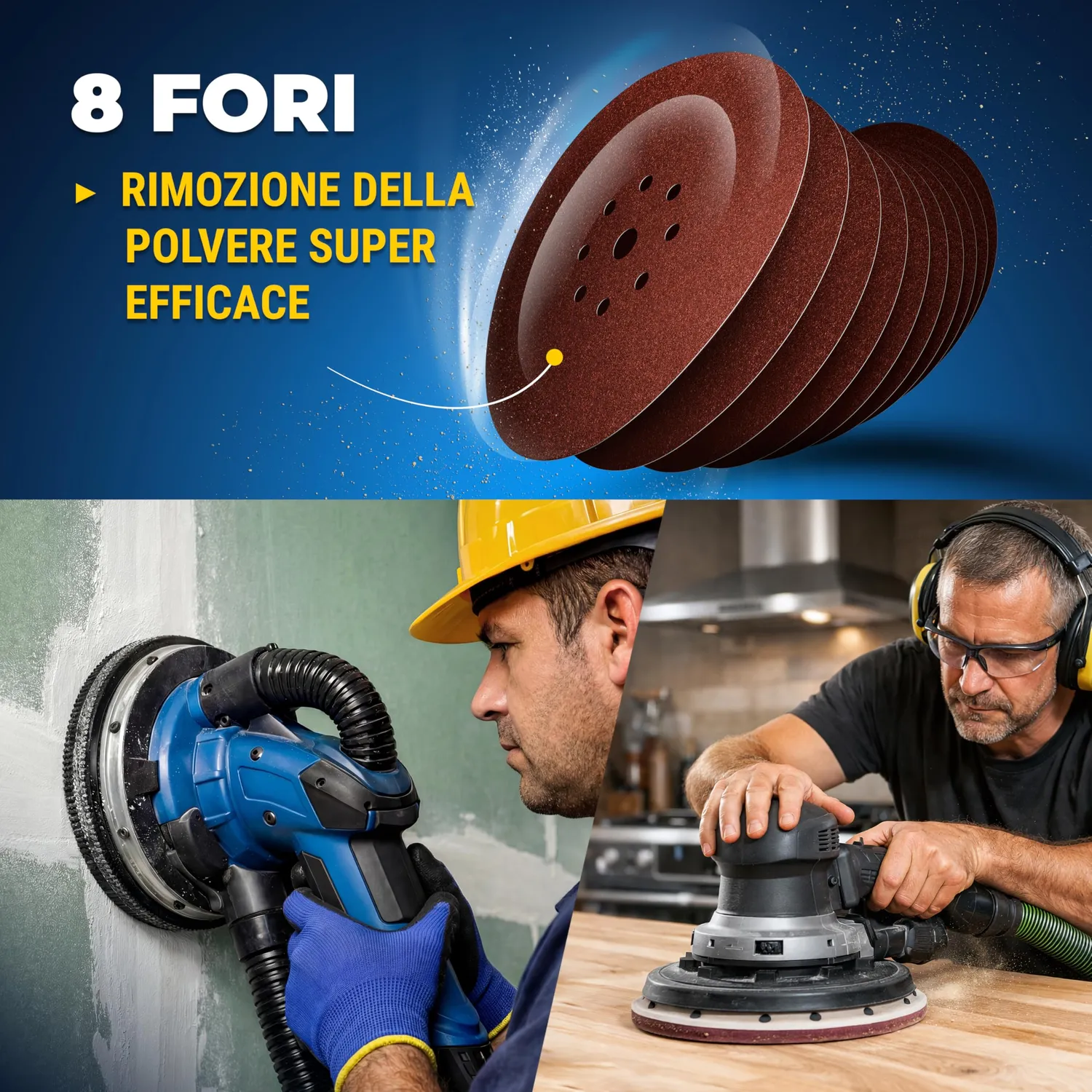 S&R Dischi Abrasivi 225 mm Grana 150 Giraffa 10pz