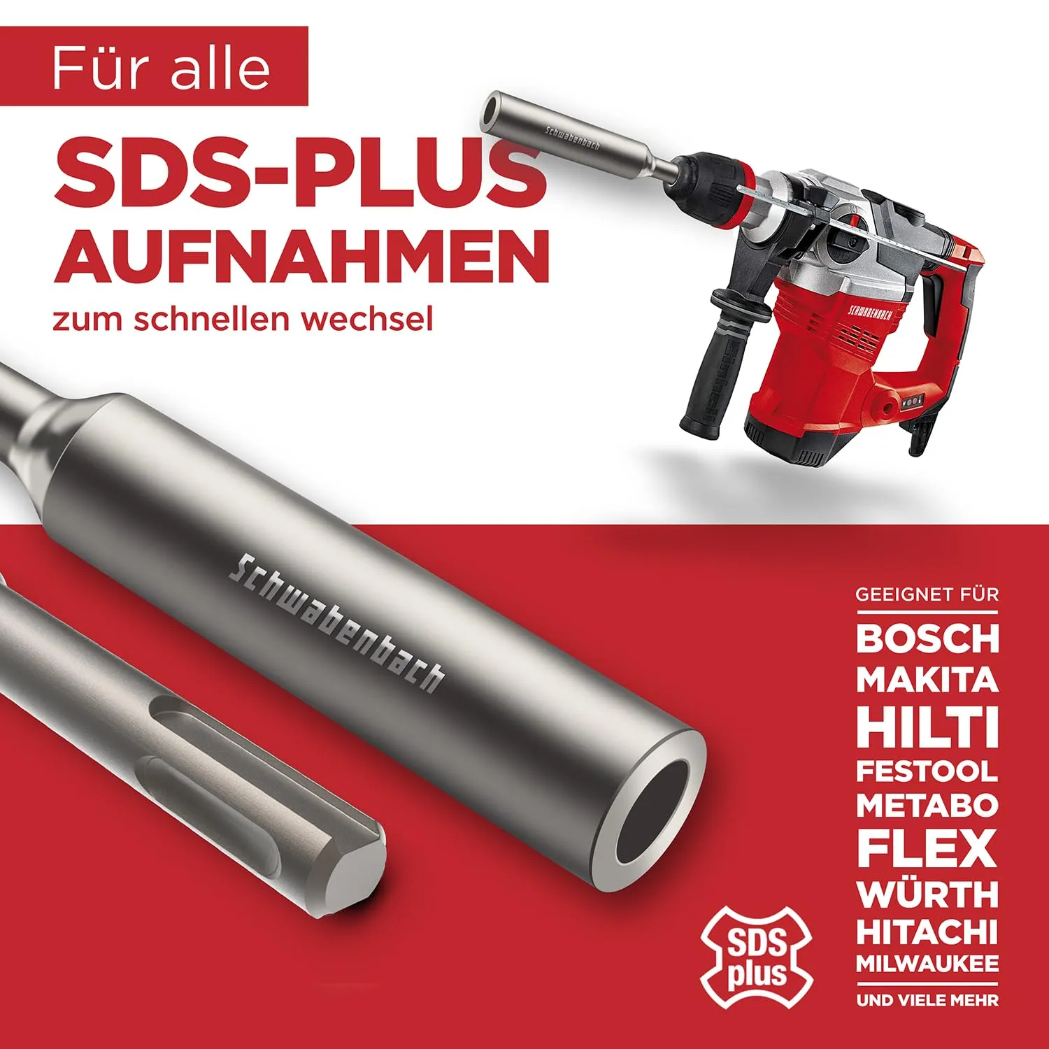 Schwabenbach SDS-Plus battitore picchetti 170x25 mm