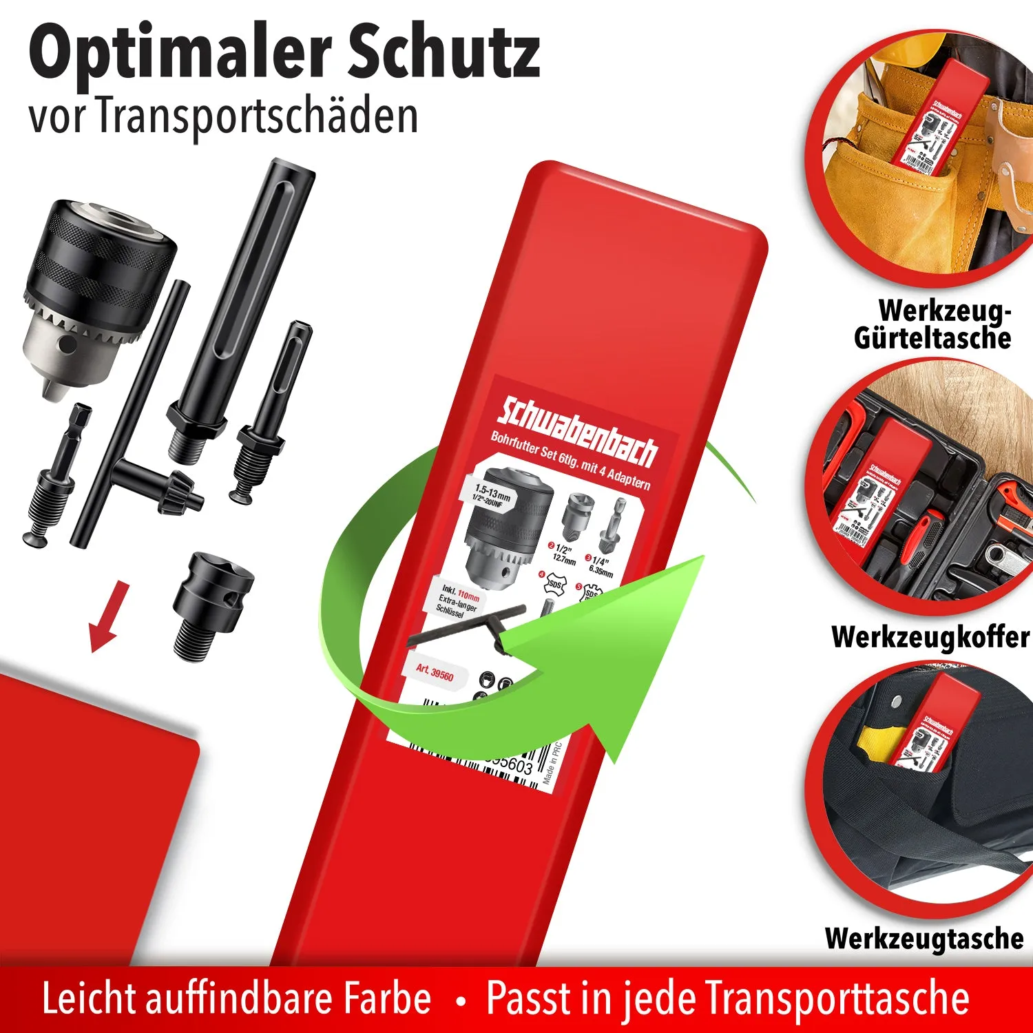 Schwabenbach mandrino autoserrante 1,5-13 mm set 6 pezzi