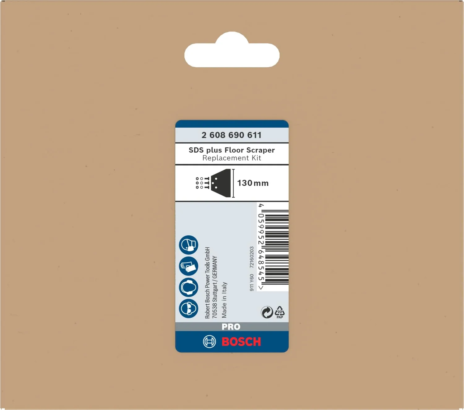 Bosch Expert PRO SDS plus ricambio raschietto 130mm