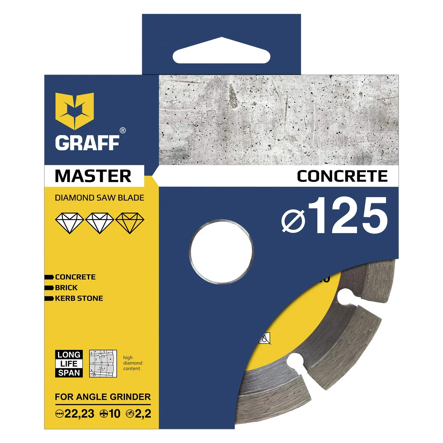 Graff disco diamantato 125 mm cemento armato 10 mm