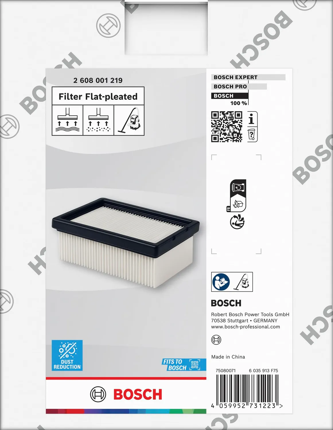 Bosch Expert filtro piatto EPA E10 aspirapolvere cellulosa