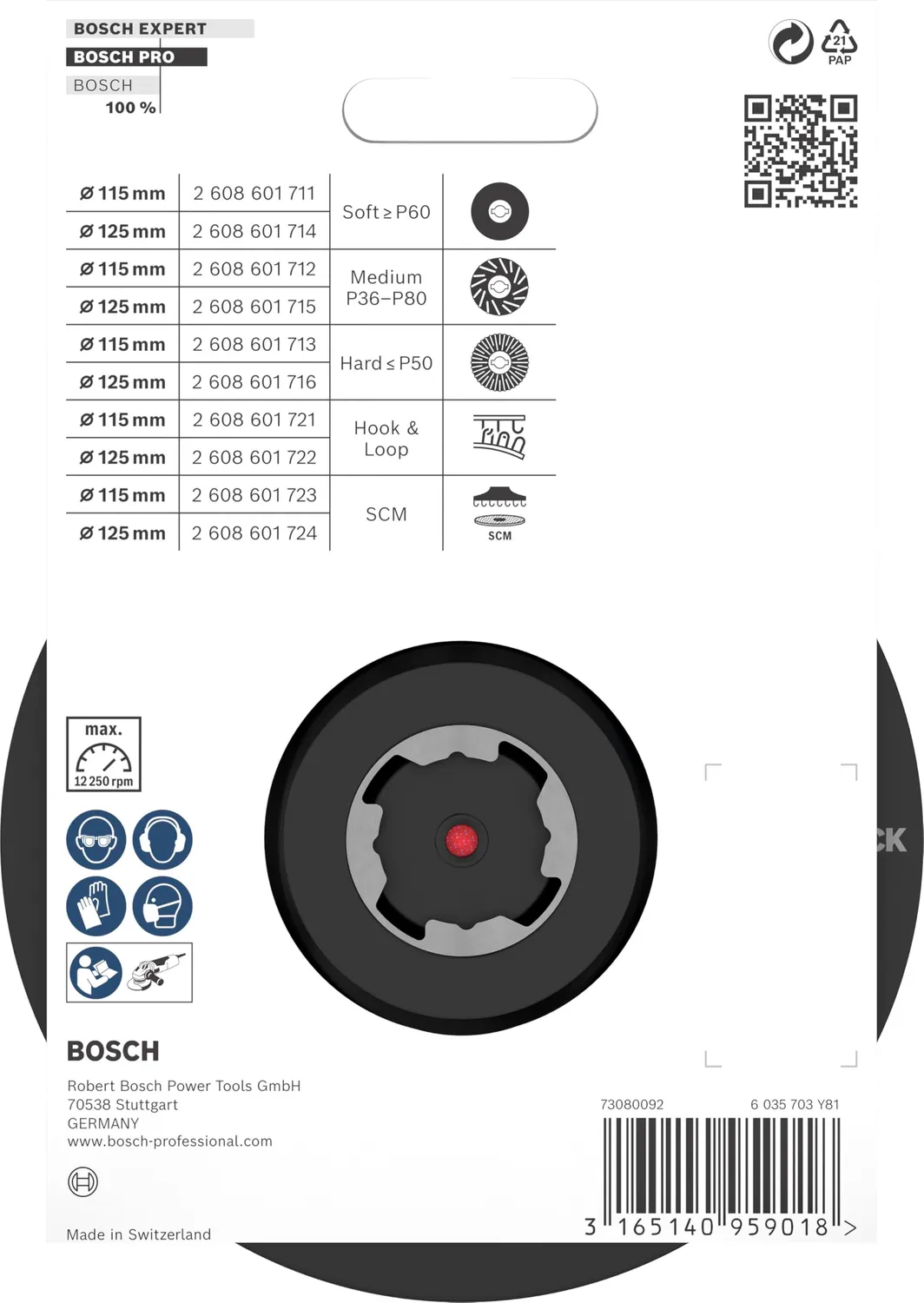 Bosch Expert Platorello X-Lock Velcro 125 mm PRO