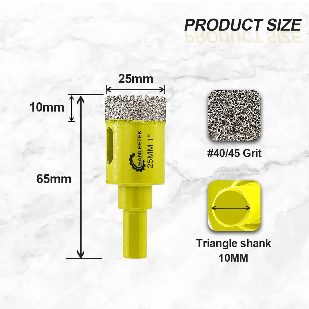 SANLEETEK fresa diamantata 25 mm 2 pezzi per granito
