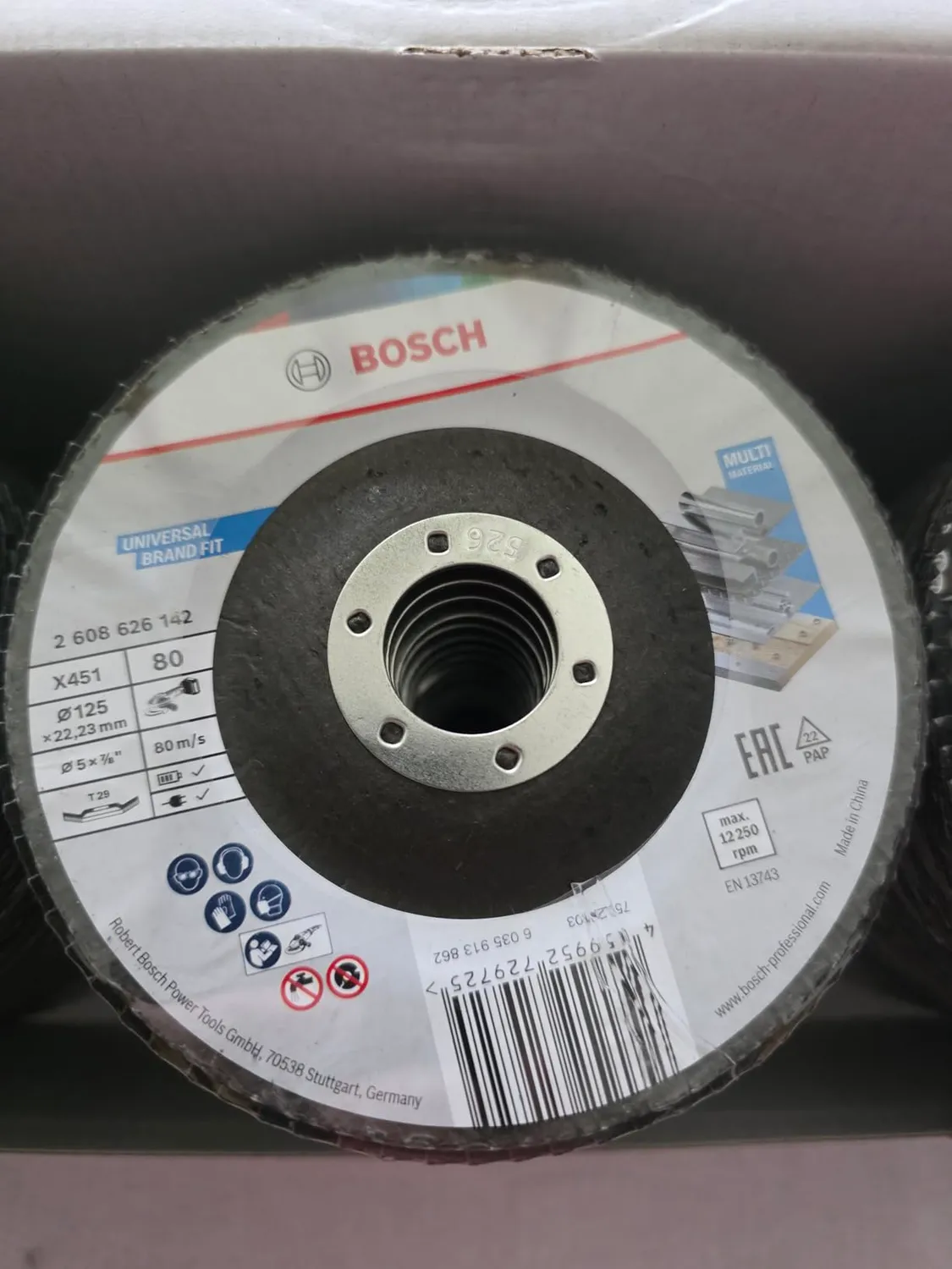 Bosch Expert X451 dischi lamellari 125 mm set 60 pezzi grana assortita