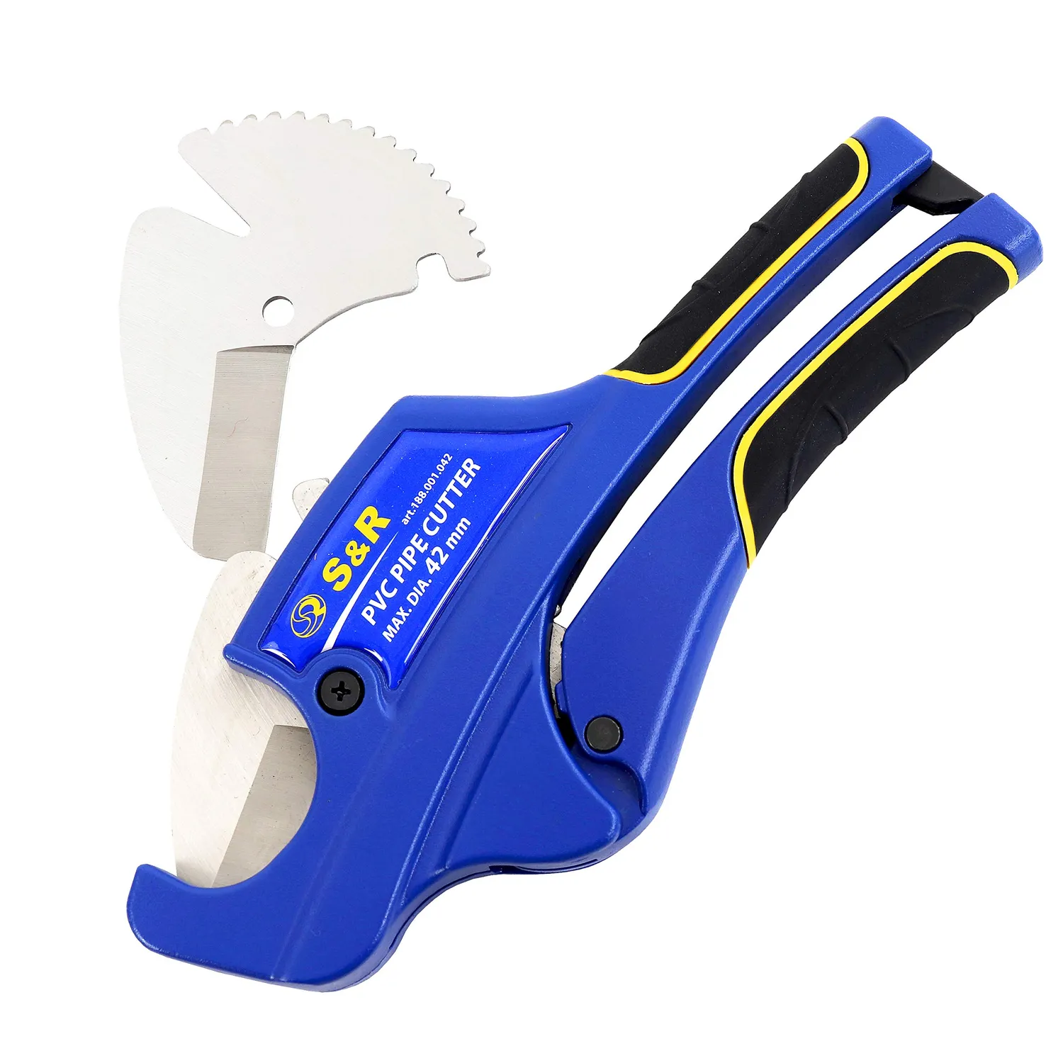 S&R tagliatubi PVC 42 mm a cricchetto con 2 lame inox