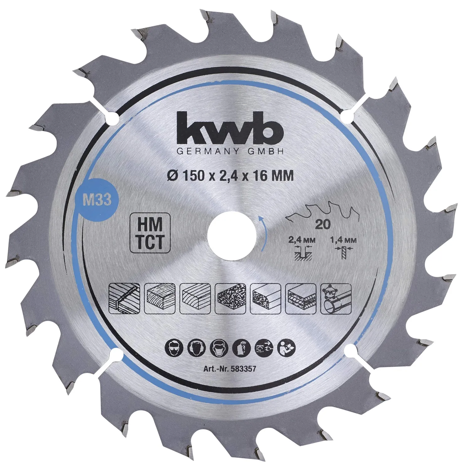 KWB 586757 lama circolare 190x20 30 denti legno duro