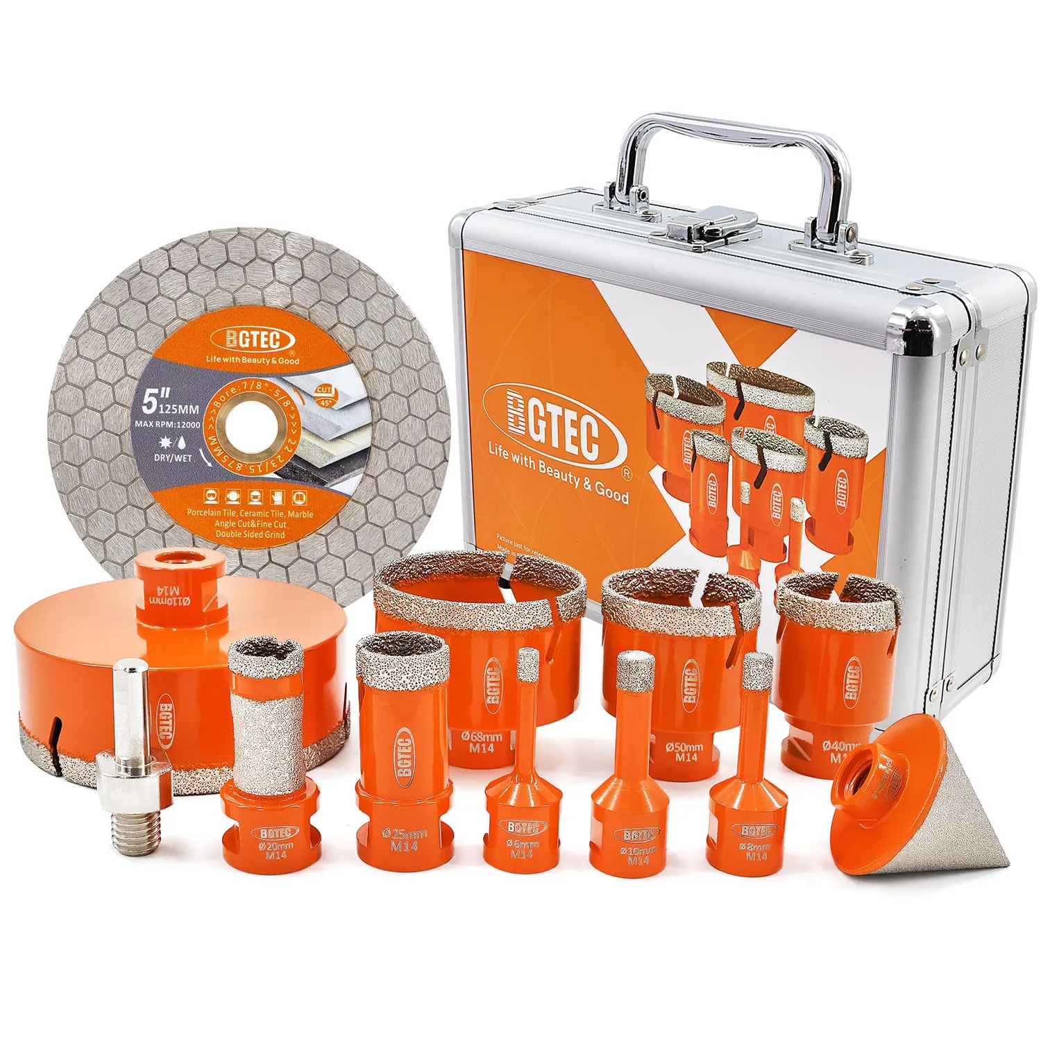 BGTEC Set 11pz Seghe a Tazza Diamantate M14