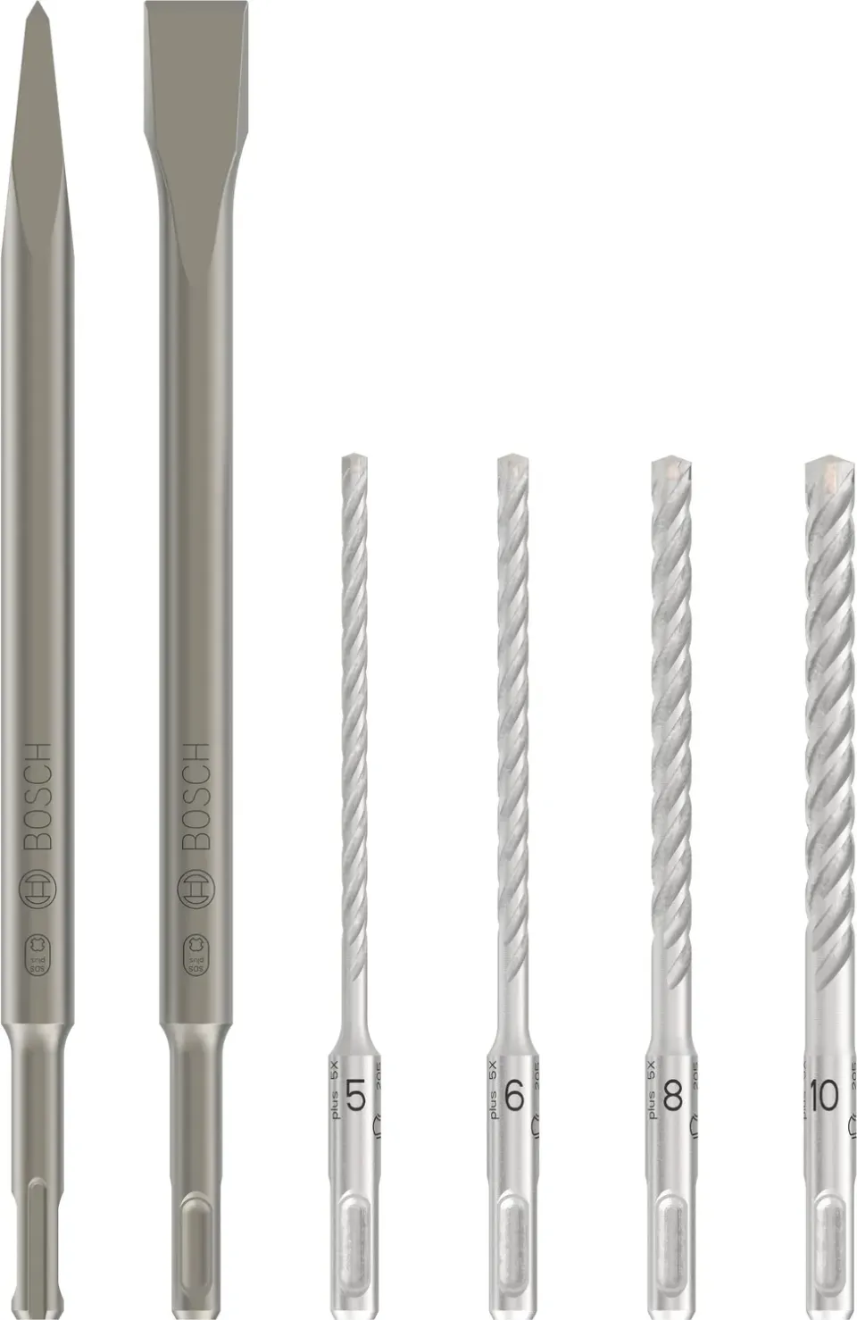 Bosch Expert SDS Plus-5 set punte scalpelli 6 pezzi calcestruzzo