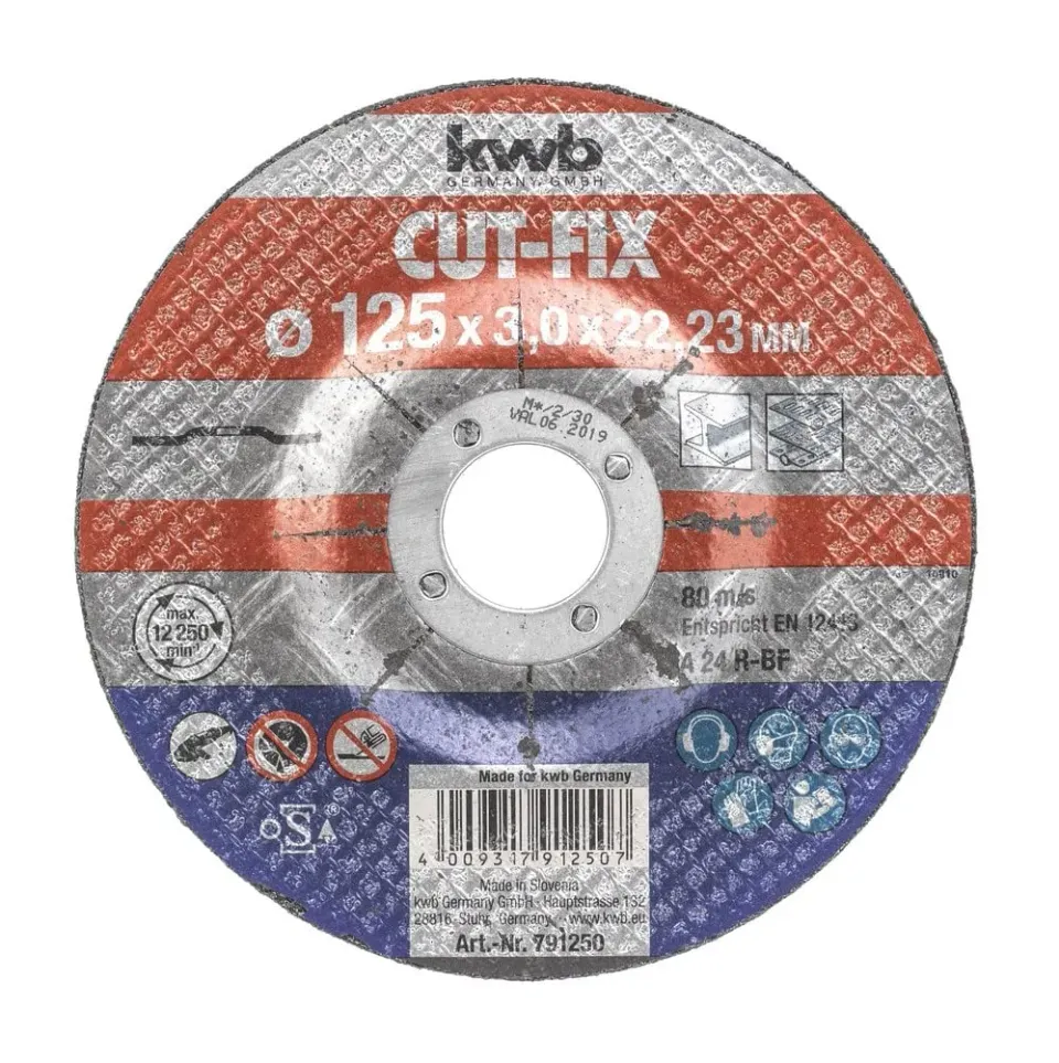 kwb Cut-Fix 791250 disco sbavo 125x22 mm metallo