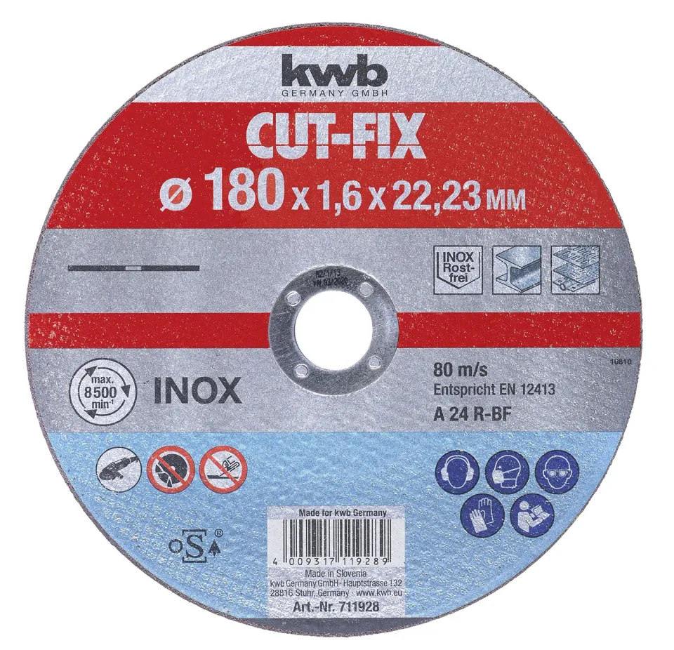 KWB 711929 dischi da taglio metallo 180 mm 5 pz extra sottili