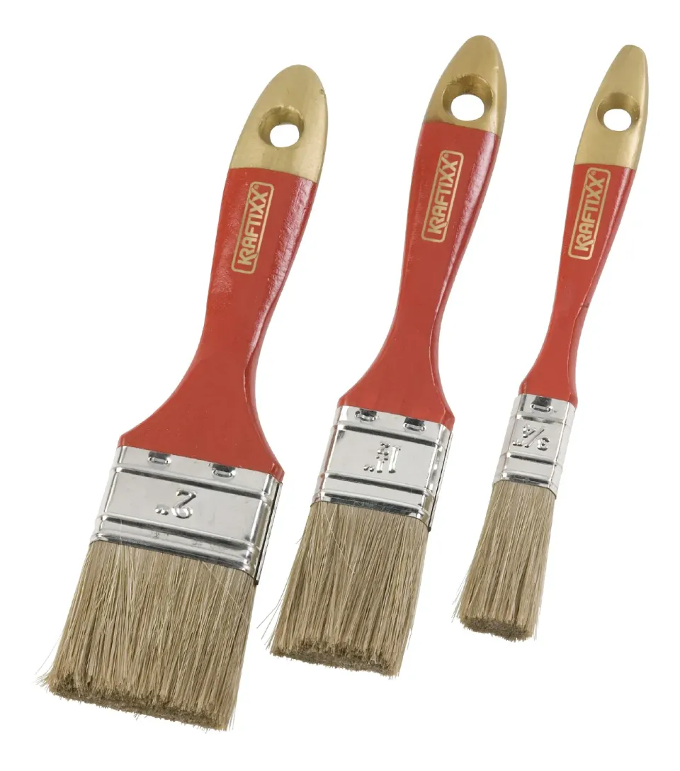 kwb set pennelli piatti 3 pz 20-50 mm smalto acrilico