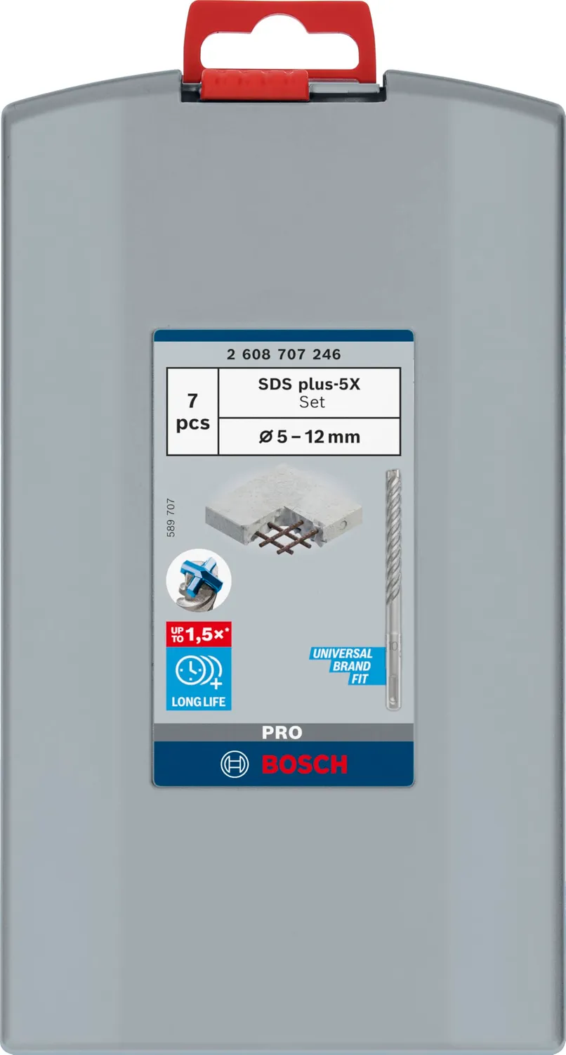 Bosch Expert SDS plus-5X punte cemento 7 pz set