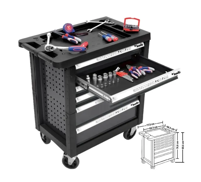 KWB 375400 carrello officina 129 pezzi cromo vanadio