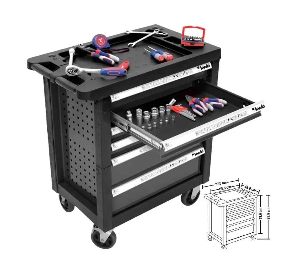 KWB 375400 carrello officina 129 pezzi cromo vanadio