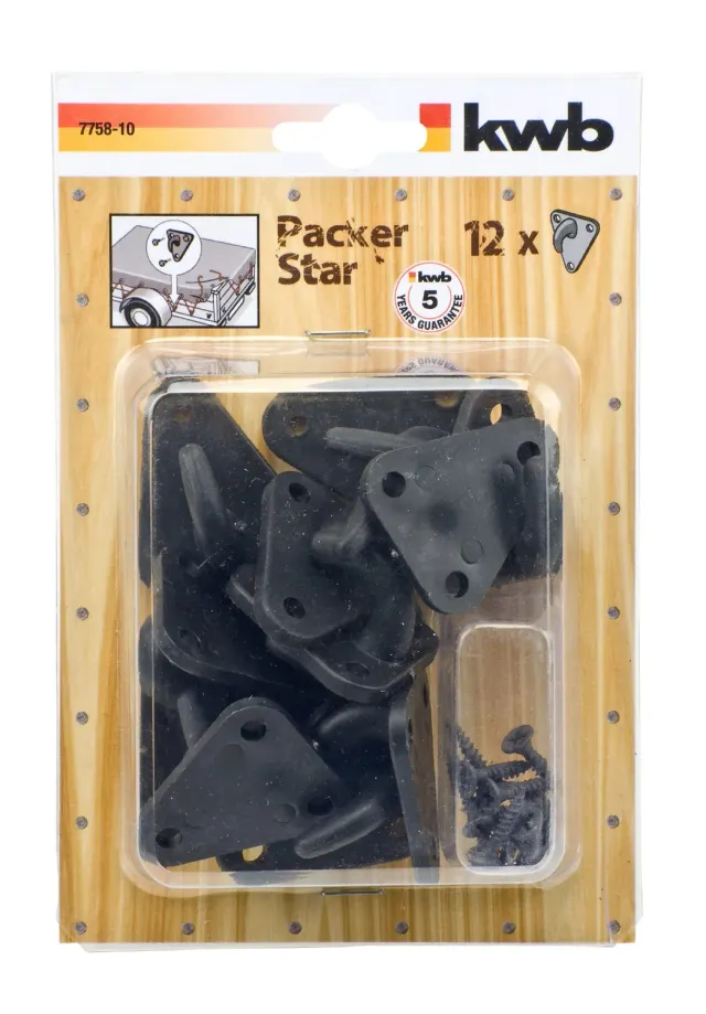 KWB 7758-10 ganci fissaggio neri 12 pezzi