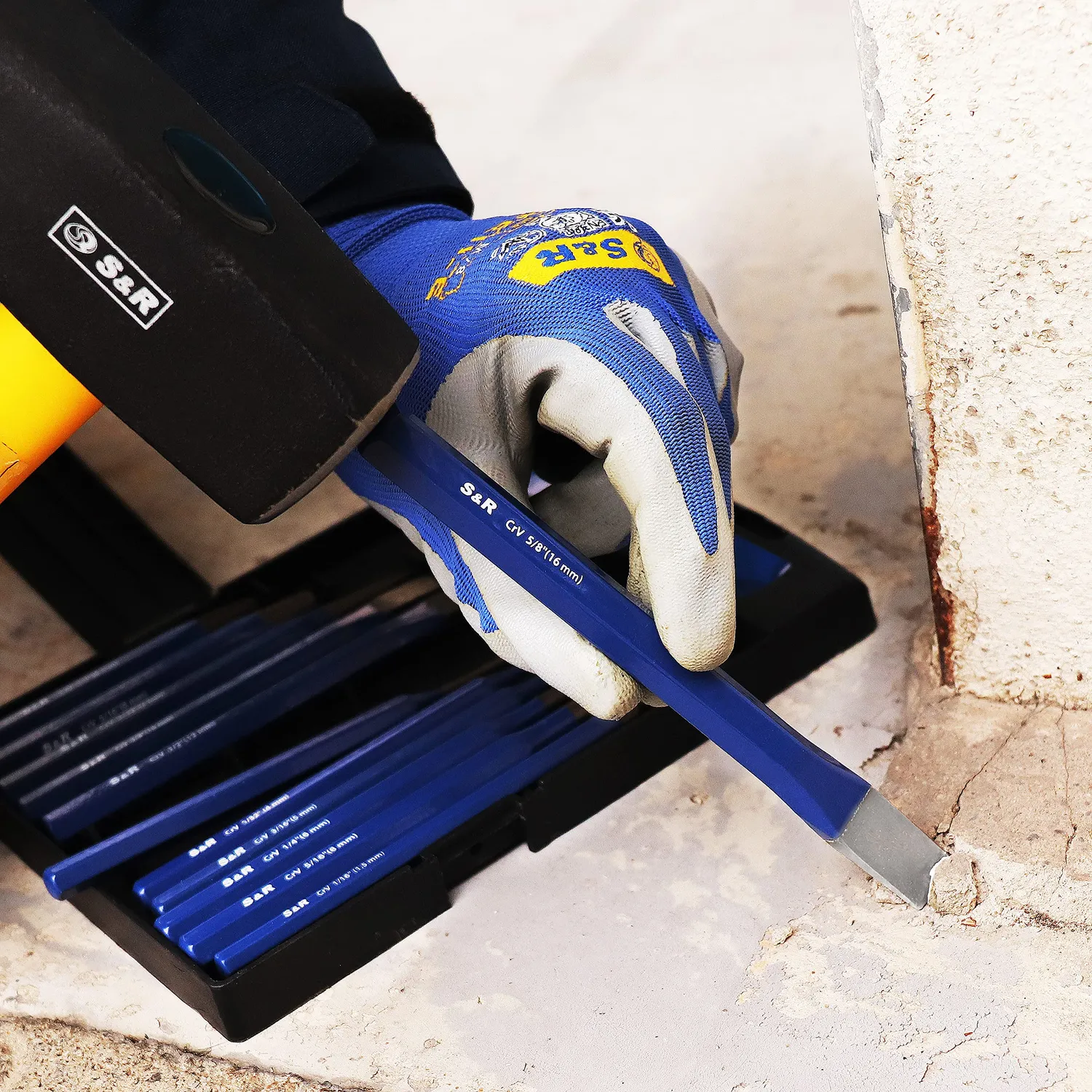 S&R Set 12pz scalpelli cacciaspine acciaio CR-V