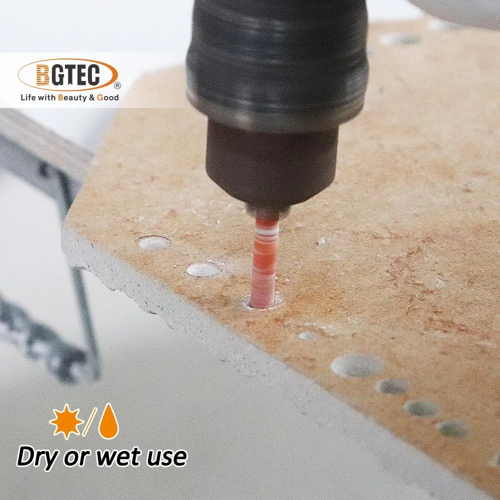 BGTEC Punte diamantate 8 mm per piastrelle trapano